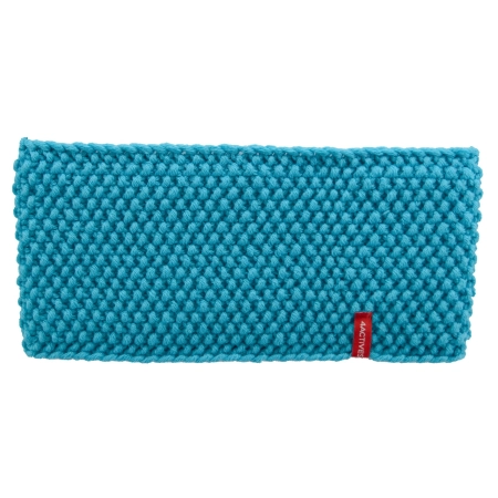 Bentiță tricotată cu lână RAINBOW bleu turcoaz